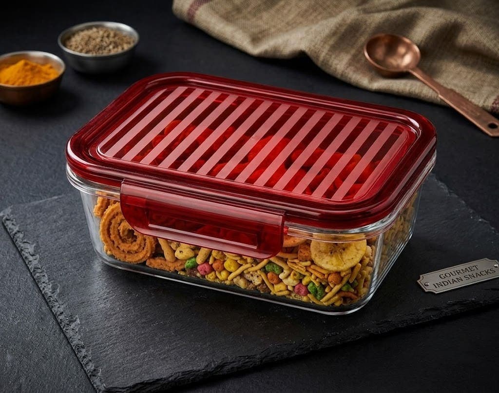 Snap Fresh Rectangle Container With Lock & Lock Cap 300ml
