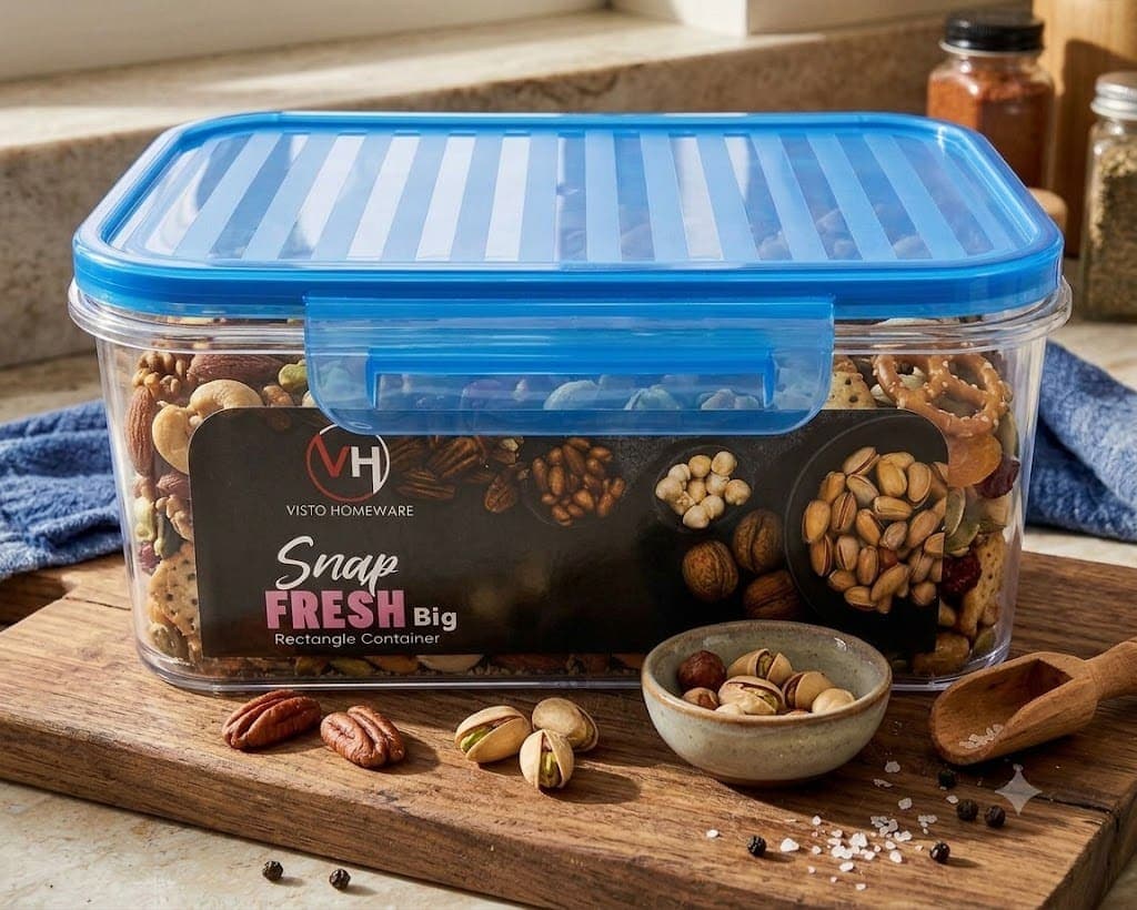 Snap Fresh Rectangle Container With Lock & Lock Cap 1200ml