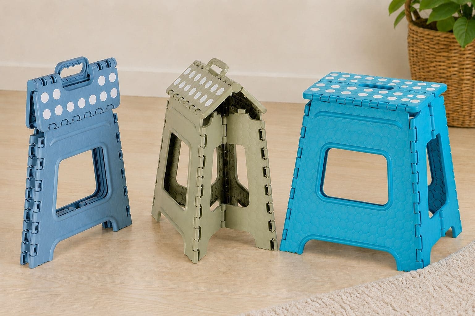 Folding Stool Dotted 12"