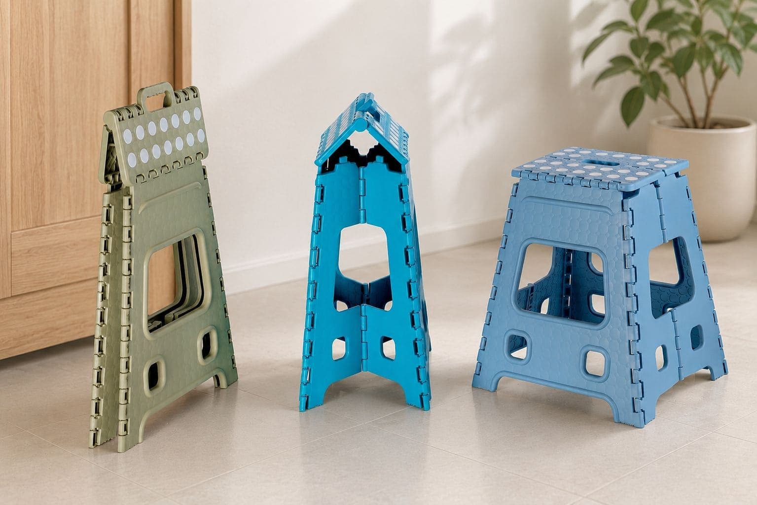 Folding Stool Dotted 18"