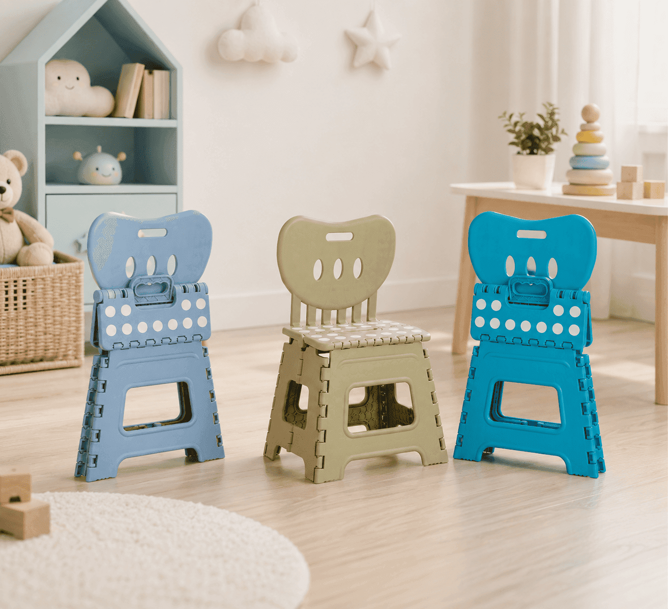 Folding Baby Chair Dotted 12"