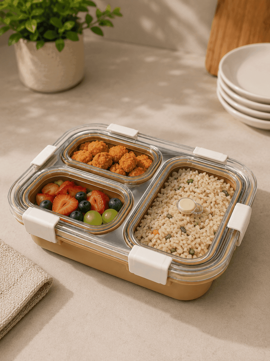 Byte Lunch Box (3 Compartments)