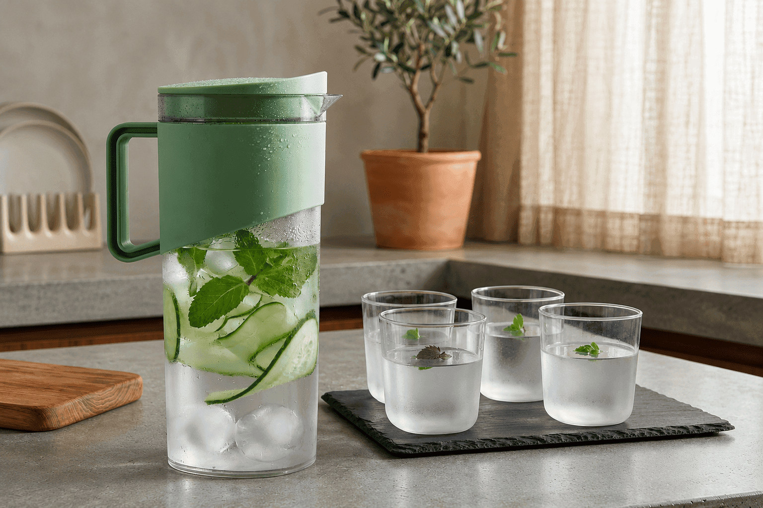 Pacific Jug 2000 ml With 4 Glasses